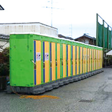 仮設トイレの設営・管理の様子