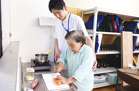 患者さんの希望をかなえるリハビリを行う様子