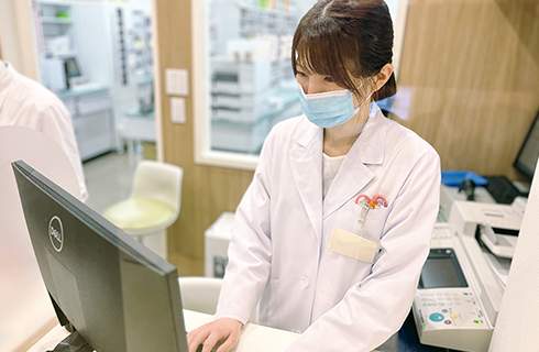薬を飲んだ後の体調管理の様子