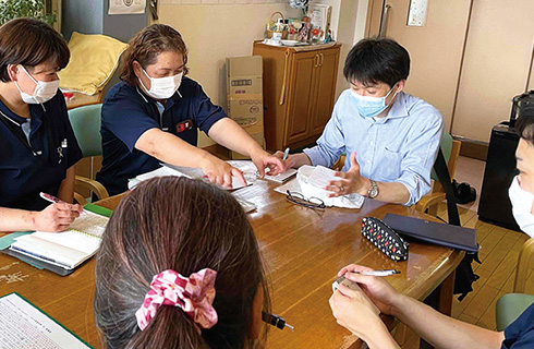 多職種連携の様子