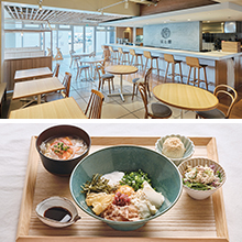 豆腐を使った飲食店や うどん店を展開する様子
